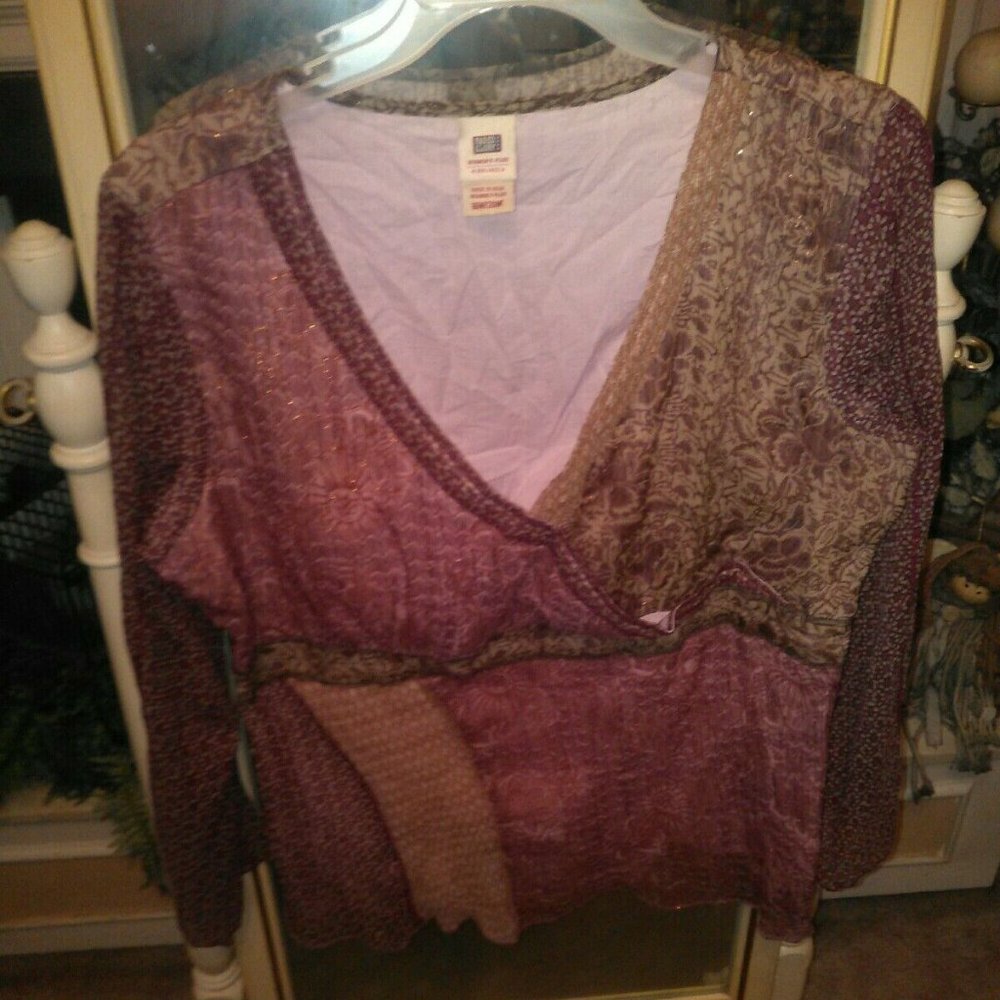LN Faded Glory Sz 18w/20w Metallic shimmers Blouse